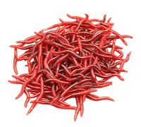 Amosfun 150 Cebos de Pesca de Agua Dulce Gusanos Realistas de 4 Cm Señuelos Blandos Artificiales Tipo Lombriz para Pesca al Aire Libre Paquete de 3 X 50 Unidades