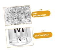 Amosfun 150 Piezas Clips para Perchas de Ropa Marcadores de Transparentes con Impresión Clara para Tiendas de Moda Organización y Codificación de Prendas