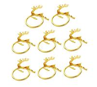 Amosfun 16 Piezas Servilleteros Cervatillo Thanksgiving acción de Gracias servilletero decoración Cena de Navidad Anillo de servilleta de Boda servilletero de Ciervo Metal Golden