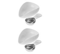 Amosfun 2 Juegos Bandeja Medidora De Granos De Paleta Bandejas Cerámico Cafe Plato De En Grano De Mesa a De os De Plato De Exhibición Dosificador Cerámica