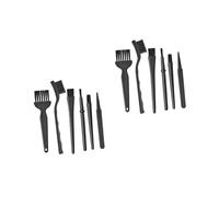 Amosfun 2 Juegos Cepillos de Limpieza Antiestáticos para Ordenador y Cocina Cepillos Multifuncionales para Teclados y Electrónicos para Difíciles de Negro