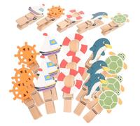 Amosfun 2 Juegos Clip De Madera De Viento De Vela Sargentos para Madera Clips De Madera Mini Pinzas para La Ropa Diminutas Abejas Artesanales Pinzas Ropa Madera Clips De Fotos 40 Uds * 2