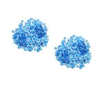 Amosfun 2 Juegos Piedras Decorativas de Vidrio Marino Azul Mixto para | Guijarros de 6-9mm, Acabado Brillante y Color Duradero, para Acuarios, Jardines y Centros de Mesa