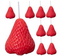 Amosfun 2 Juegos Vela De Fresa Velas De Cena Velas Rosas Vela De Boda Velas Perfumadas Decoraciones De Fiesta Vela Aromática Fresa Pegatinas Adorno De Fresa Parafina Rojo 9 Uds * 2