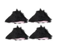Amosfun 2 Pares De Orejas De Gato Peludas Para Casco De Motocicleta Diadema De Felpa Para Cosplay