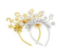 Amosfun 2 Piezas Adorable Diadema Festiva con Estrellas y Lentejuelas para Celebraciones de Fin de Año Accesorio de Fiesta para Eventos