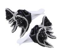Amosfun 2 Piezas Adorno de salida de aire accesorios de ventilación de coche ambientador de aire de perfume de coche accesorios para colgar coches el plastico Black