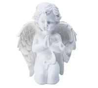 Amosfun 2 Piezas Adornos De Angel Rezando Solar Guardián Angeles Estudio Estatuillas De Sauce Alas De Angel Memorial Natividad del Sauce Geoda Estatua Fantasma Amatista Árbol Resina