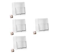 Amosfun 2 Piezas caja de hisopos de algodón dividido almohadillas cajas almacenaje cajas de almacenaje titular de bolas de algodón soporte para disco de multifunción el plastico