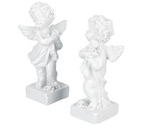 Amosfun 2 Piezas Columna Angel Miniatura Resina Adornos Angel Decoracion Hogar