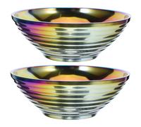Amosfun 2 piezas Cuencos de Acero Inoxidable para Ramen Diseño Japonés Vintage Cuencos Multifuncionales para Sopa Arroz y Fideos Fácil Limpieza Cultural para Hogar y Restaurante