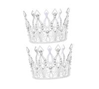 Amosfun 2 piezas de Cumpleaños y Boda para Niñas y Mujeres Nupcial con Cristales Brillantes Accesorio de Tocado para Fiestas Familiares Diseño Circular Elegante