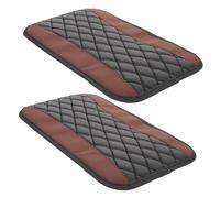 Amosfun 2 Piezas de Reposabrazos para Automóvil de Piel PU Antideslizante Cojín Acolchado para Consola Central de Compatible con Suv y Furgonetas Funda y Fácil de Limpiar para Interior de