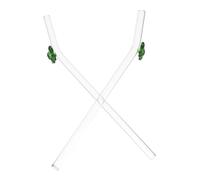 Amosfun 2 Piezas de Vidrio con Lazo Reutilizables Transparentes para Bebidas Frías Jugos y Uso Diario