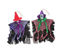 Amosfun 2 Piezas Decoración Halloween Colgante con Brujas Aterradoras para Casas y Fiestas Temáticas Accesorio de Escena de Terror para Bares y Escuelas