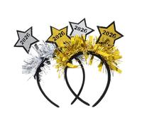 Amosfun 2 Piezas Diadema Fiesta con Estrellas Plateadas y Doradas Accesorio Unisex para Graduación y Celebraciones Resistente y Festiva Unidades