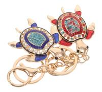 Amosfun 2 Piezas Llavero de Tortuga Mini Rhinestones y Diseño Oceánico