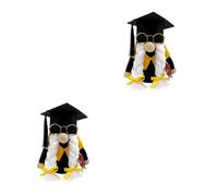 Amosfun 2 Piezas muñeca sin Rostro de graduación Felpa Ramo Relleno Decoraciones decoração casa decoración casa muñeco de Peluche de Juguete Adorno de último año paño