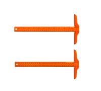 Amosfun 2 Piezas Regla en T de Plástico de 30cm Doble Escala para Dibujo Técnico y Trabajos de Diseño en Oficina y Uso
