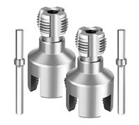 Amosfun 2 Piezas Roscadora de Tubos de Pvc de Acero al Carbono Función Dual para Roscado Interno y Externo, Herramienta Precisa para Reparaciones Domésticas y Proyectos en Casa