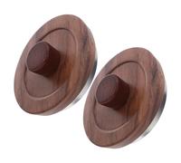 Amosfun 2 Piezas Tapa de Madera para Taza Diseño Antiescaldante para Tazas y Teteras Accesorios de Té con Textura Natural Tapa Elegante para Bebidas Calientes