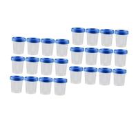 Amosfun 2 Series De Con Tapa Azul Medidores Graduados Para Laboratorio Recipientes De Muestreo Desechables Para Análisis Fecal Y Preparación De Muestras 25 Piezas*2