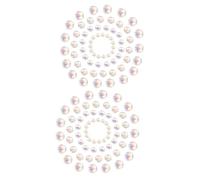 Amosfun 2 Series Juego De Cuentas De Cristal De Colores Cuentas para Manualidades Cuentas De Brillo Cuentas Rosas Transparentes Cuentas A Granel Cuentas Redondas Vidrio 100 Piezas*2