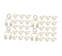 Amosfun 2 Series Rodillos para Riel De Cortina Flexibles Silenciosos Poleas De Repuesto para Cortinas De Accesorios Duraderos para Rieles Rectos Y Curvos Fáciles De Instalar 30 Piezas*2