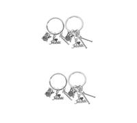 Amosfun 2 Series Tambor Creativo Con Único De Pendiente Para Amantes Bandas Accesorio De Moda Para Llaves 2 Piezas*2