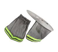 Amosfun 2 Viseras para Casco de ala Completa, Protector Solar para Casco y Protector de Cuello Reflectante, Poliéster Transpirable, Ajuste Regulable, Gris Oscuro, para Trabajo