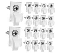 Amosfun 20 ganchos para luces de cadena para exteriores con ranura profunda para un agarre seguro, resistentes a la intemperie, clips de patio para estantes de alambre y valla de jardín, tornillos de