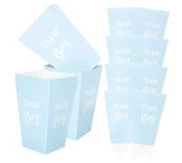 Amosfun 20 Piezas caja de palomitas de maíz revelación de género mini containers decoración fiesta cajas decoraciones de fiesta género revelan cubos de palomitas de maíz Papel Blue