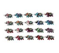 Amosfun 20 Piezas de Decoraciones Coloridas de Elefantes DIY para Manualidades, Accesorios Artesanales Pequeños, Ligeros y Duraderos, Ideales para Joyería, Llaveros y Estilo Aleatorio