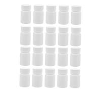 Amosfun 20 Piezas Frascos de Plástico Pequeños para Polvo con Tapa Envases Portátiles Resistentes y para Medicinas y Muestras