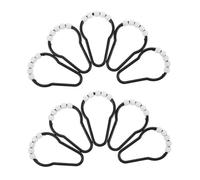 Amosfun 20 Piezas Ganchos de Plástico para Cortina de Ducha con Cuentas Rodantes Resistente y Anillos para Cortinas de Baño Deslizadores Diseño Elegante y Fácil Instalación