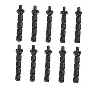 Amosfun 20 Piezas Ganchos para Panel Perforado sin Taladro Organizadores Resistentes para Dormitorio Cocina y Oficina Desmontables y Reutilizables Color Negro