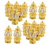 Amosfun 20 Piezas Miniaturas de Lámparas de Keroseno Doradas para Decoración de Casa de Muñecas y Dioramas Accesorios Decorativos Elegantes para Eventos y Celebraciones