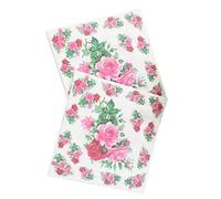 Amosfun 20 Piezas Servilletas de Flores Servilletas Desechables Papel Decorativo Tejido a Granel para La Fiesta de Bodas Celebración Cumpleaños Baby Shower