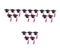 Amosfun 20 Piezas Tapa De Botella De Vino Doctoral Tapas De Botellas De Bricolaje De De Vino con Borla Wine Bottle Decoration Primeros De La De Lata con Rosy