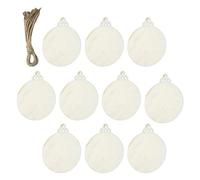 Amosfun 20 unidades de bolas de Navidad de madera, sin pintar para proyectos de manualidades, decoración de árbol de Navidad, colgantes de madera perfectos para diseños navideños creativos