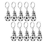 Amosfun 20 Unidades Llavero de Aleación de Zinc Diseño Único de Zapato de Fútbol en Color Plata para Aficionados, Adecuado como Souvenir Duradero en Celebraciones Deportivas