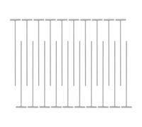 Amosfun 20 Varillas de Hierro para Jaula de Palomas, Barras Ajustables Unidireccionales para Puerta de Pájaros, Paquete de 20 Piezas para Voladeras y Accesorios de Jaulas