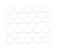 Amosfun 20piezas Aro De Macramé Corazón Anillos Diy Accesorios Para Decorar No Decoloran