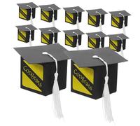 Amosfun 20piezas Caja de Dulces Sombrero de Soltero para Fiesta de Graduación Cajas para Dulces Contenedores Multifunción para Regalos de Graduación