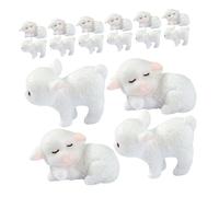 Amosfun 20piezas Mini Ovejas De Resina Decoración Jardín Accesorios Casa Muñecas Adornos Mini