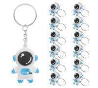 Amosfun 24 Llaveros Colgantes de Astronauta 4.5 Cm Azul para Mochila y Bolso, Llavero Espacial Charm Exterior, Paquete de 24 Piezas para Regalos y Fiestas Temáticas del Espacio