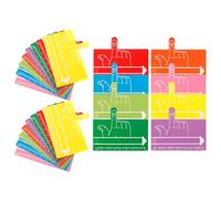 Amosfun 24 Piezas Herramienta de Guía de Lectura Abs, Tiras Coloridas para Mejorar la Fluidez Lectora en Estudiantes y Aulas