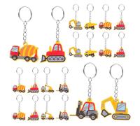 Amosfun 24 Piezas Llavero Accesorio Decorativo Resistente y Ligero de Pvc con Diseño de Construcción para Fiesta para Eventos y Regalos