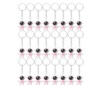 Amosfun 24 Piezas Llavero de Astronauta de Pvc Rosa Diseño de Dibujos Animados, Resistente y Suave, Adecuado para Bolsas de Regalos en Shower