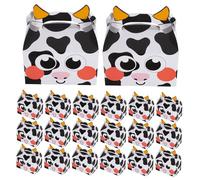 Amosfun 25 Piezas Caja Regalo para Fiesta de Vaca Cajas para Snacks y Dulces Diseño de Dibujos Animados Fácil Montaje para Cumpleaños Bodas y Celebraciones Infantiles